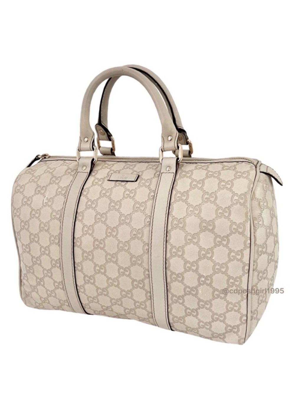 Gucci Speedy Joy Guccissima Boston medium leather ivory off White vintage